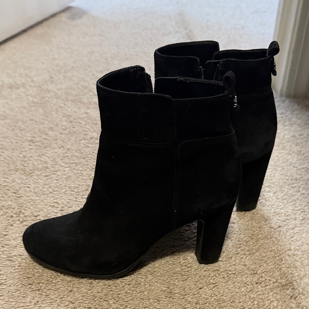 Sam Edelman Black Suede Heeled Boots